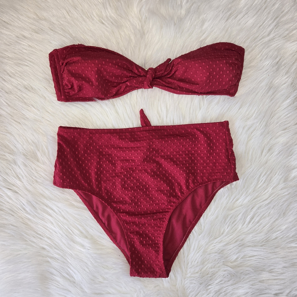Red Strapless Bikini Set NWOT